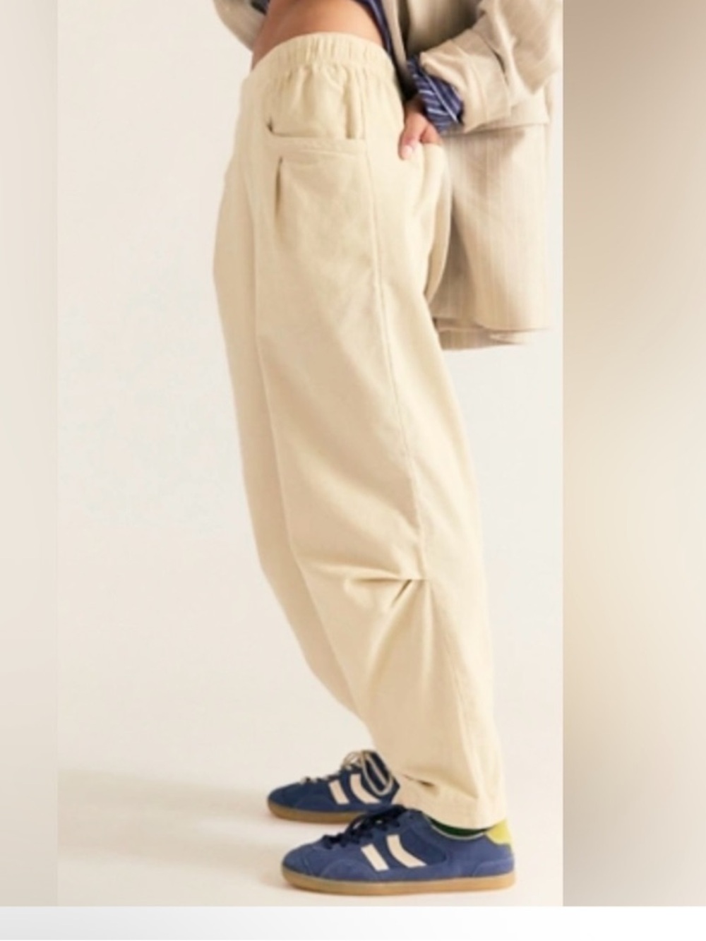 Free people Nice Cord Choice Jeans Barrel Pull On Oversized NWT - Picture 4 of 9